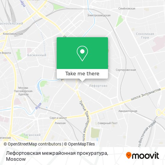 Лефортовская межрайонная прокуратура map