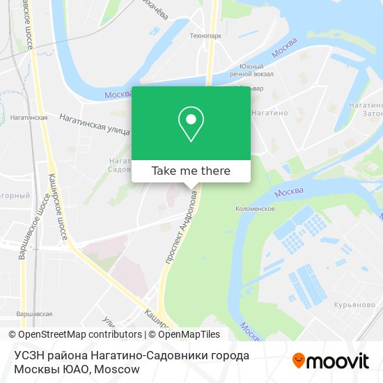 УСЗН района Нагатино-Садовники города Москвы ЮАО map