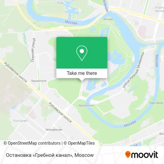 Остановка «Гребной канал» map