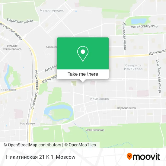 Никитинская 21 К 1 map