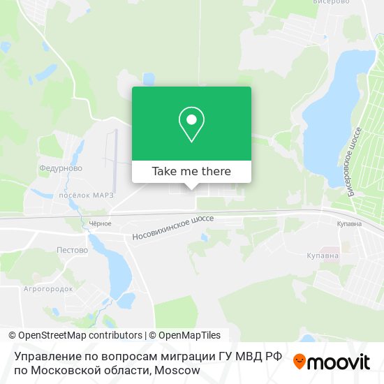 Управление по вопросам миграции ГУ МВД РФ по Московской области map