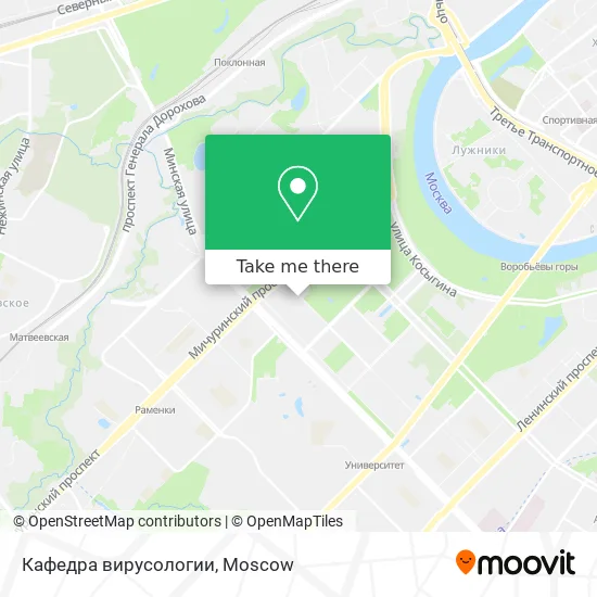 Кафедра вирусологии map