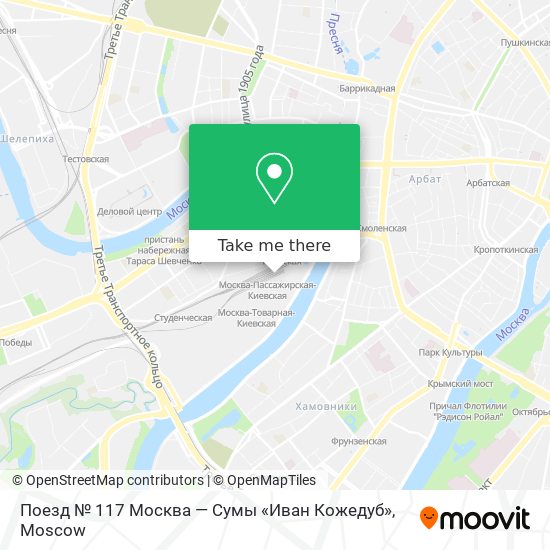 Поезд № 117 Москва — Сумы «Иван Кожедуб» map