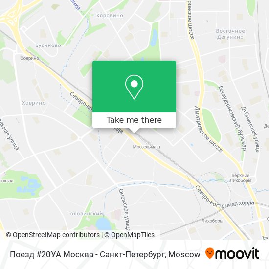 Поезд #20УА Москва - Санкт-Петербург map