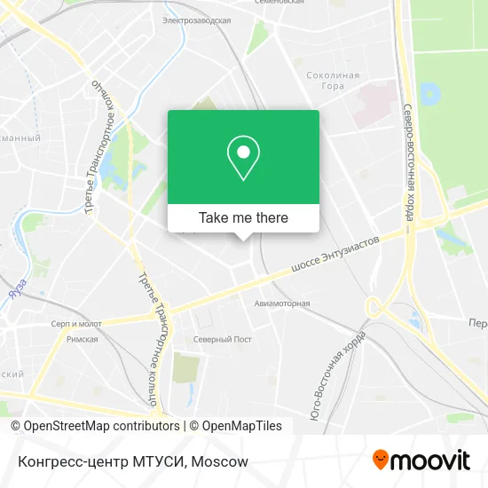 Конгресс-центр МТУСИ map