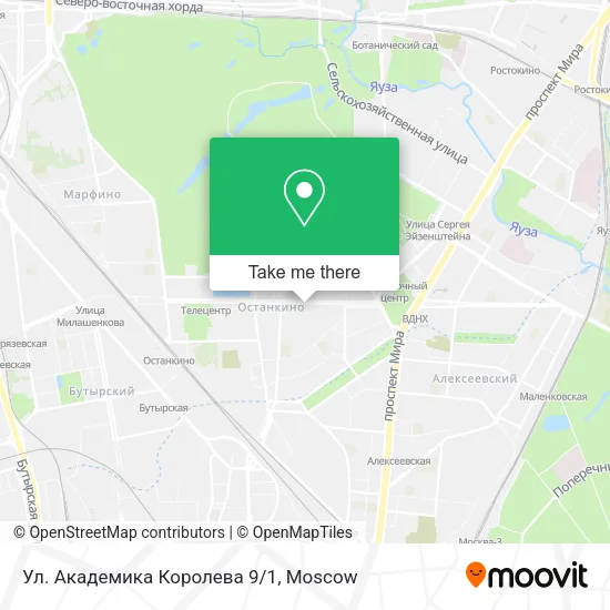 Ул. Академика Королева 9/1 map