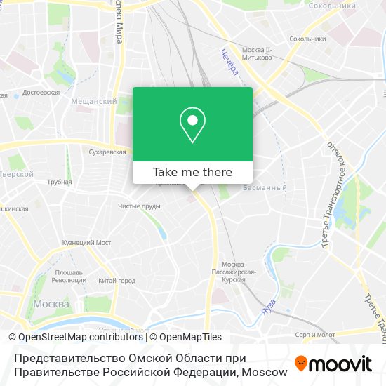 Представительство Омской Области при Правительстве Российской Федерации map