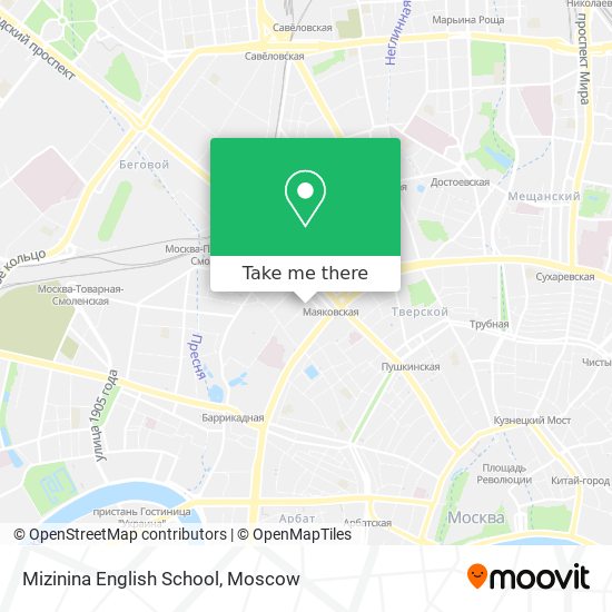 Mizinina English School map