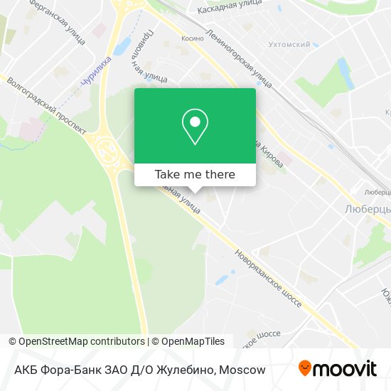 АКБ Фора-Банк ЗАО Д/О Жулебино map