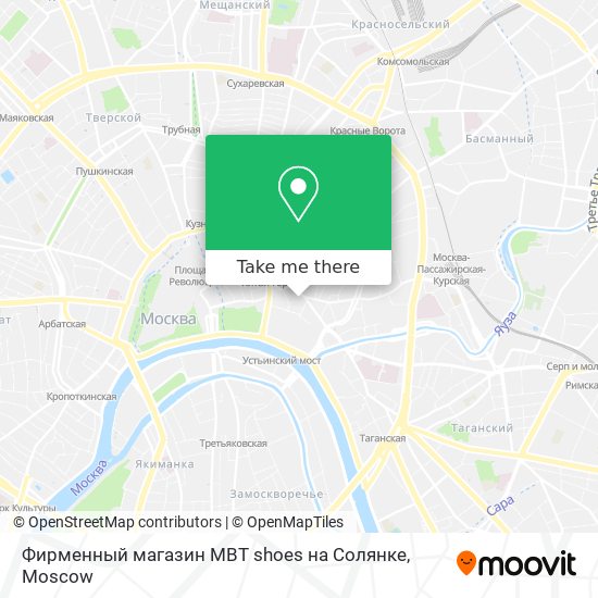Фирменный магазин MBT shoes на Солянке map