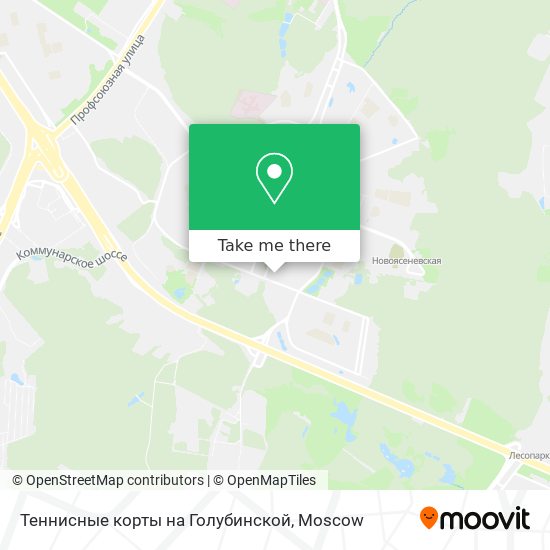 Теннисные корты на Голубинской map