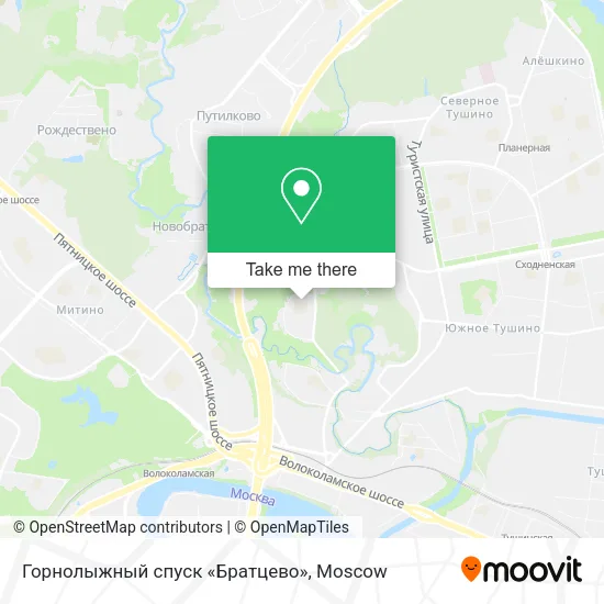 Горнолыжный спуск «Братцево» map