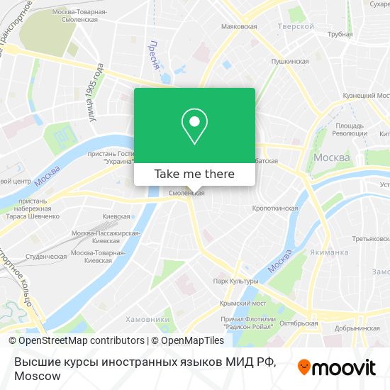 Высшие курсы иностранных языков МИД РФ map