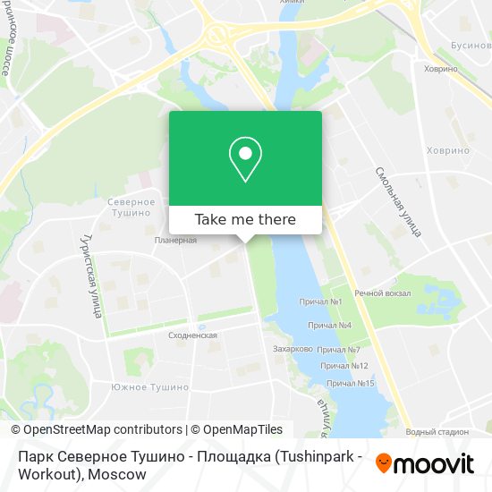 Парк Северное Тушино - Площадка (Tushinpark - Workout) map