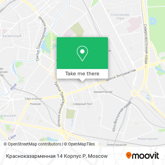 Красноказарменная 14 Корпус Р map