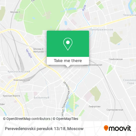 Perevedenovskii pereulok 13/18 map