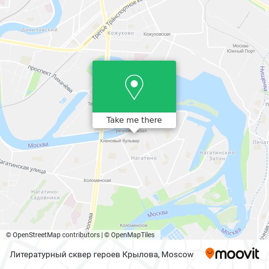 Литературный сквер героев Крылова map