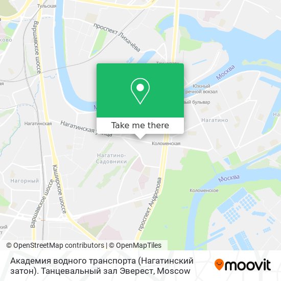 Академия водного транспорта (Нагатинский затон). Танцевальный зал Эверест map