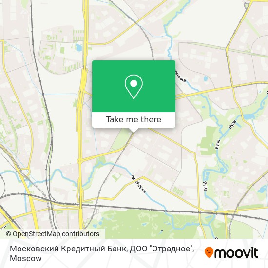 Московский Кредитный Банк, ДОО "Отрадное" map