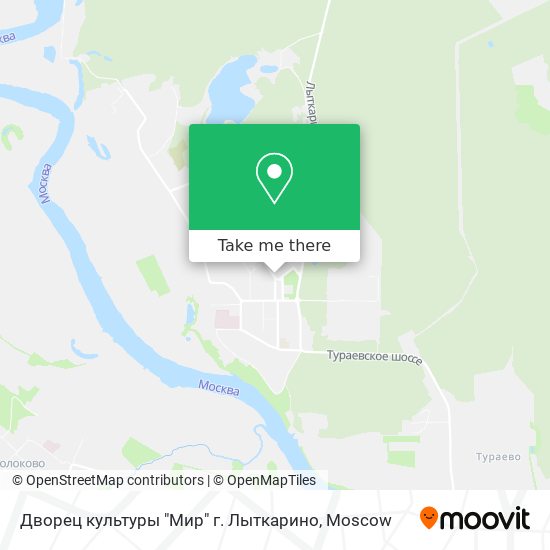 Дворец культуры "Мир" г. Лыткарино map