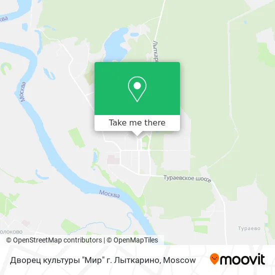 Дворец культуры "Мир" г. Лыткарино map