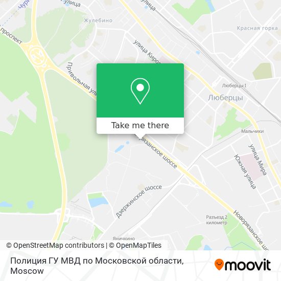 Полиция ГУ МВД по Московской области map