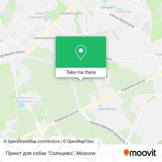 Приют для собак "Солнцево" map