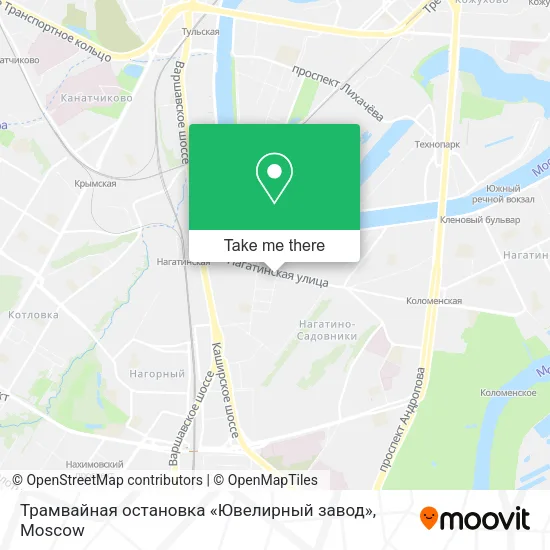 Трамвайная остановка «Ювелирный завод» map