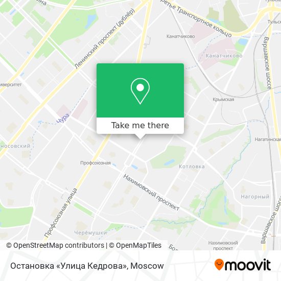 Остановка «Улица Кедрова» map