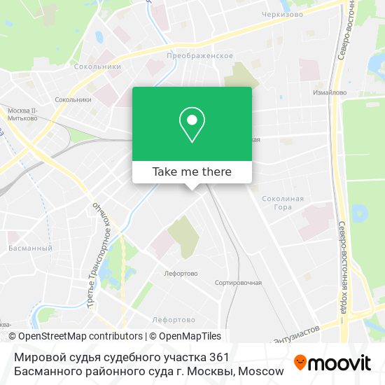 Мировой судья судебного участка 361 Басманного районного суда г. Москвы map