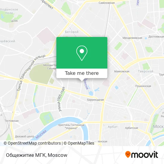 Общежитие МГК map