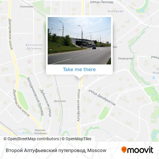 Второй Алтуфьевский путепровод map