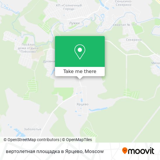 вертолетная площадка в Ярцево map