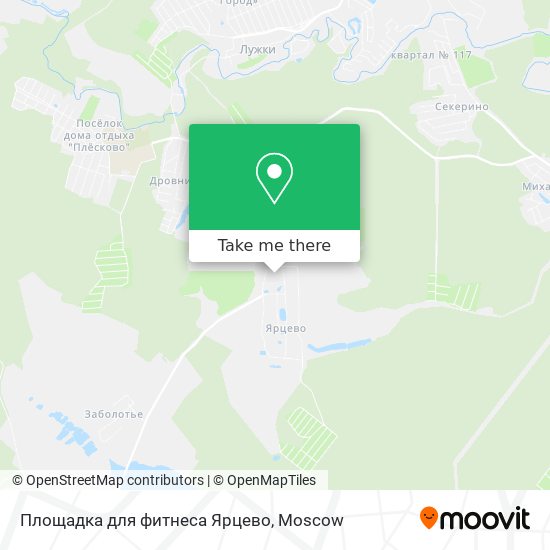 Площадка для фитнеса Ярцево map