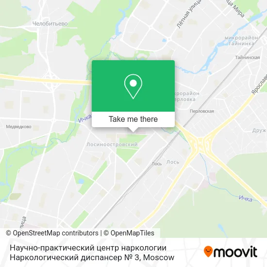 Научно-практический центр наркологии Наркологический диспансер № 3 map