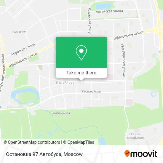 Остановка 97 Автобуса map