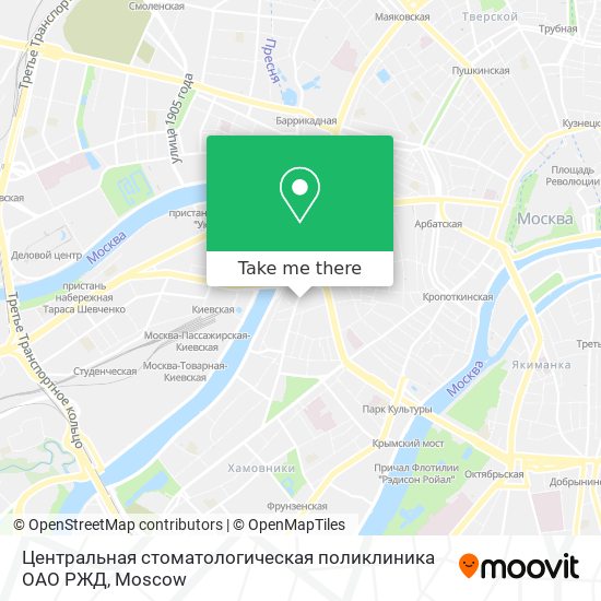 Центральная стоматологическая  поликлиника ОАО РЖД map