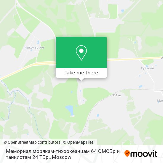 Мемориал морякам-тихоокеанцам 64 ОМСБр и танкистам 24 ТБр. map