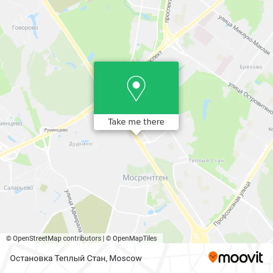 Остановка Теплый Стан map