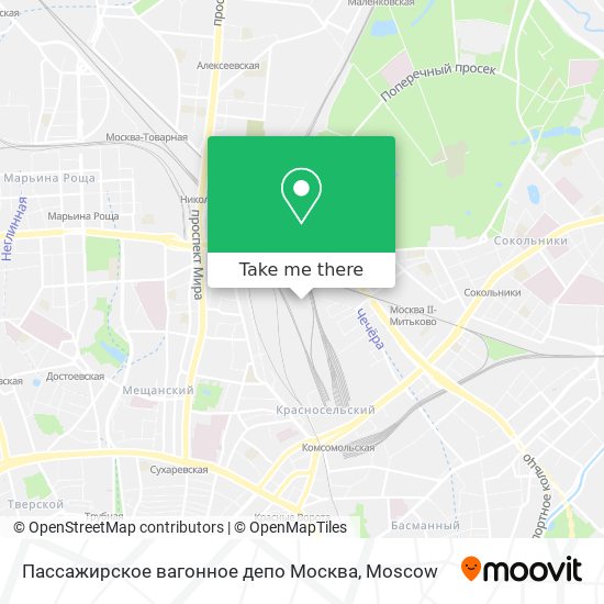 Пассажирское вагонное депо Москва map