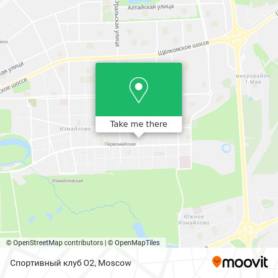 Спортивный клуб O2 map