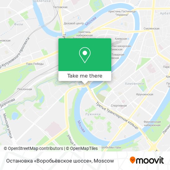 Остановка «Воробьёвское шоссе» map