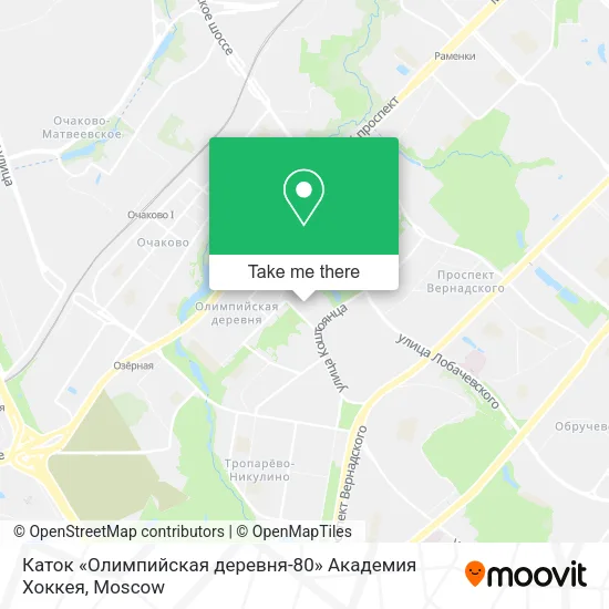 Каток «Олимпийская деревня-80» Академия Хоккея map