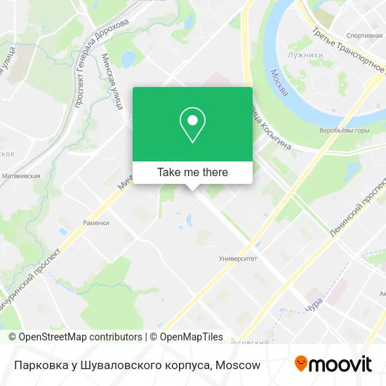 Парковка у Шуваловского корпуса map