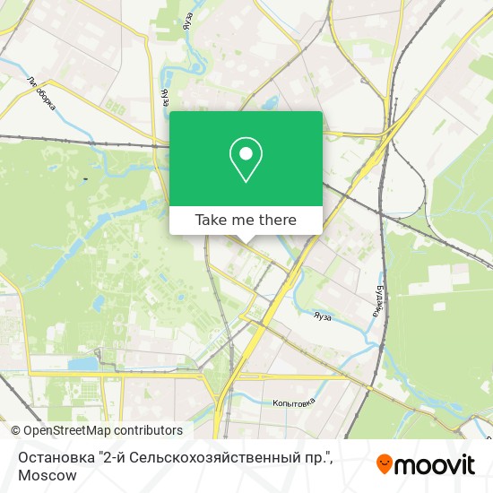 Остановка "2-й Сельскохозяйственный пр." map