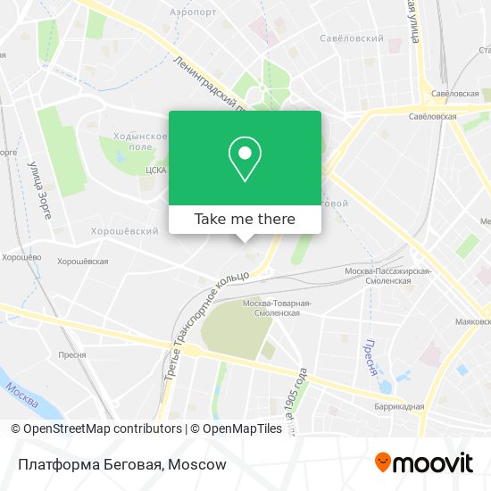 Платформа Беговая map