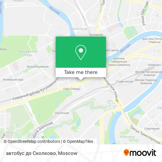 автобус до Сколково map