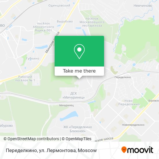 Переделкино, ул. Лермонтова map