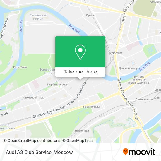 Audi A3 Club Service map