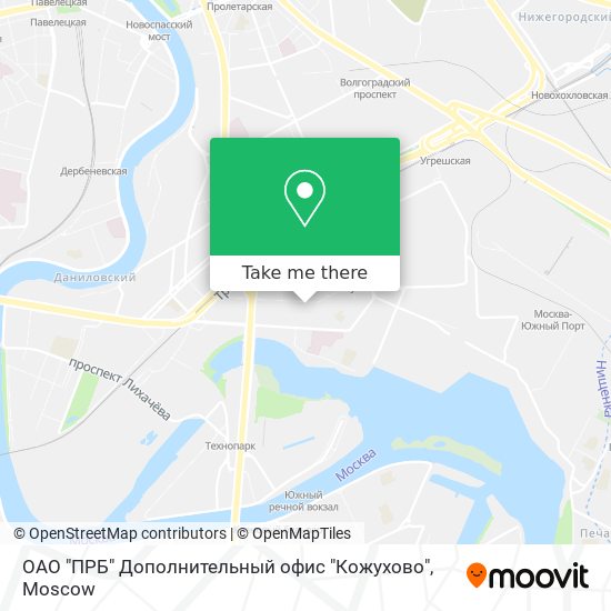 ОАО "ПРБ" Дополнительный офис "Кожухово" map
